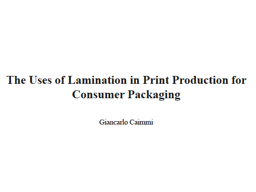 Preview for The Uses of Lamination in Print Production for Consumer Packaging