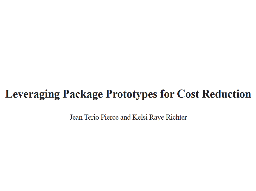 Preview for Leveraging Package Prototypes for Cost Reduction