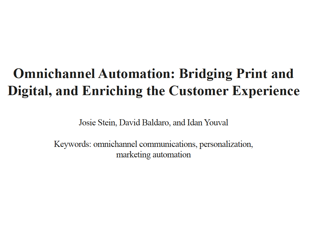 Preview for Omnichannel Automation: Bridging Print and Digital, and Enriching the Customer Experience
