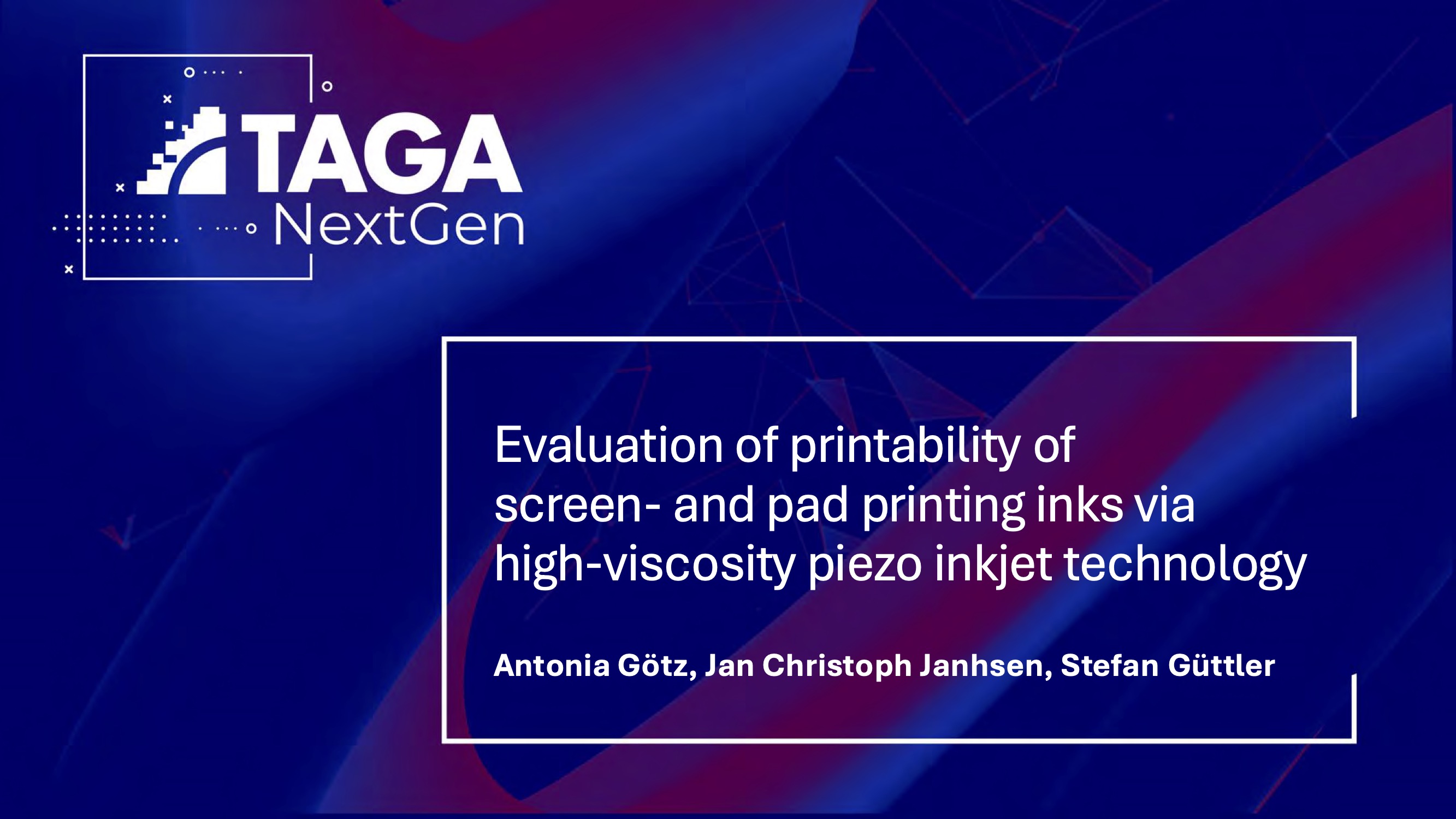Preview for Evaluation of printability of screen- and pad printing inks via high-viscosity piezo inkjet technology