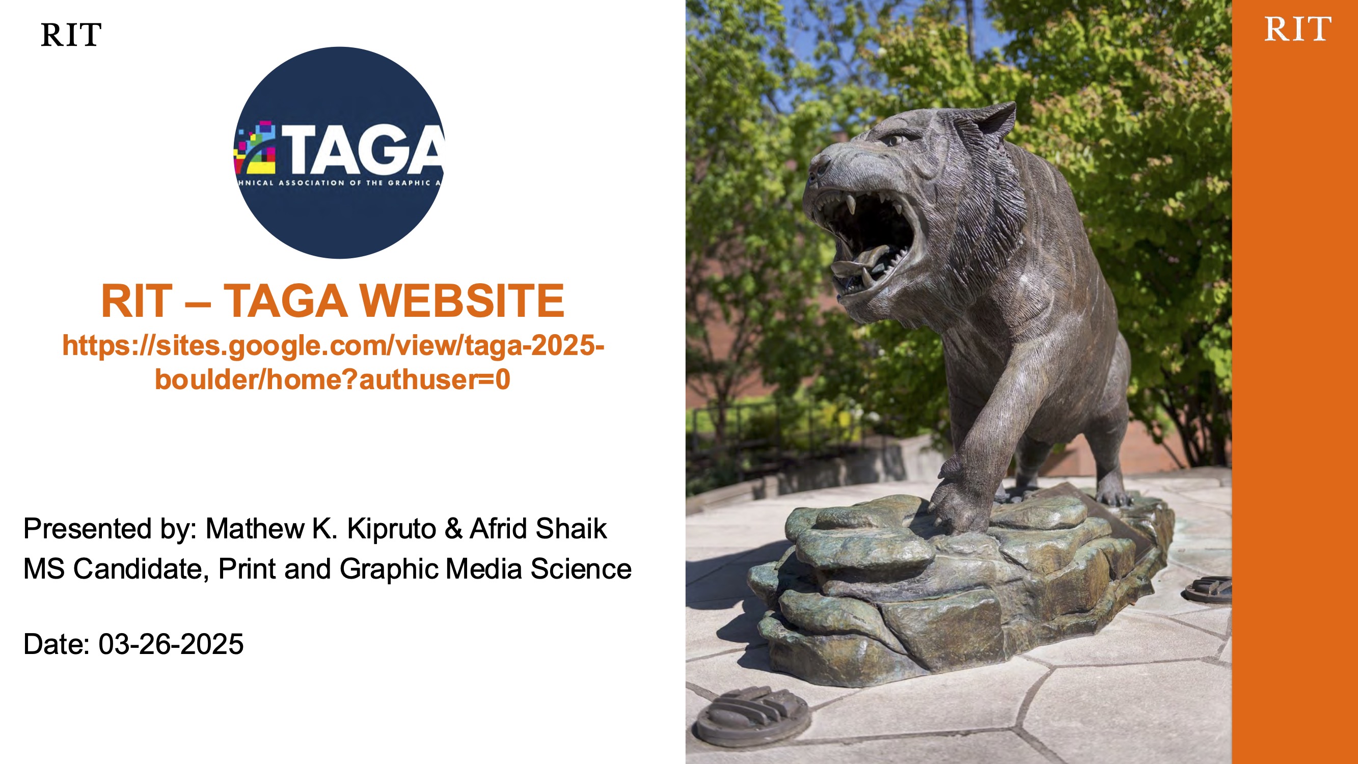 Preview for RIT Website Presentation