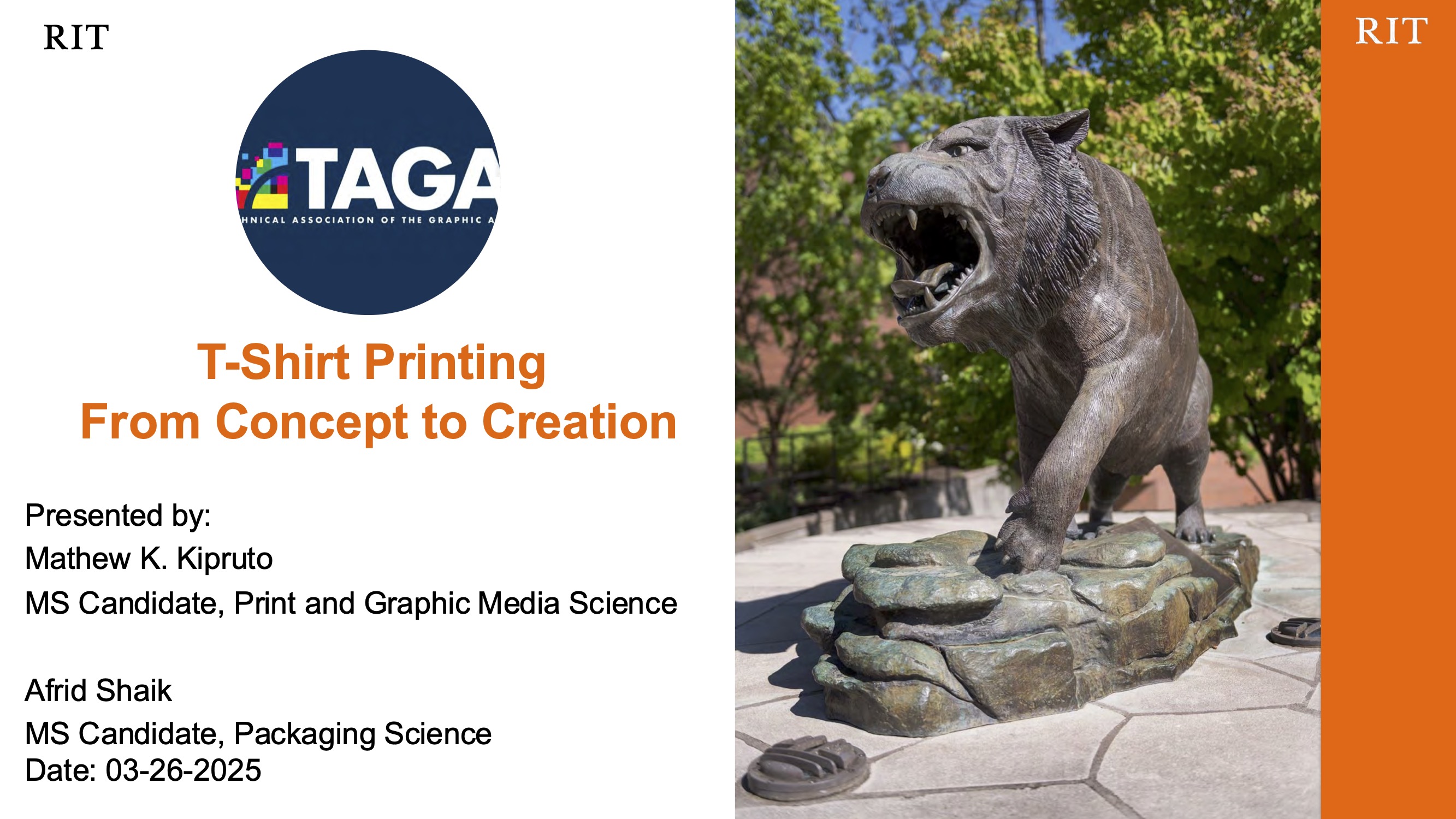 Preview for RIT T-Shirt Presentation