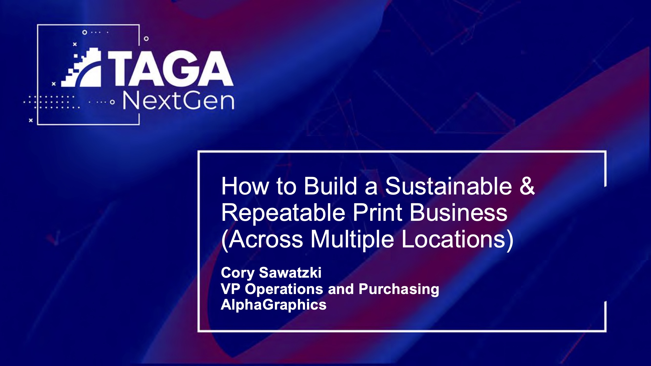 Preview for How to build a sustainable and repeatable print business in a multi-location company; from sourcing, via sales & sustainability, availability and the systems behind it that it takes to make it all work
